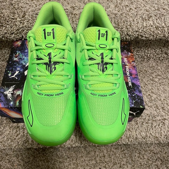 Puma Neon Green Athletic Shoes - Picture 3 of 5